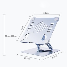 R-JUST HZ39 Triangular Swivel Lift Laptop Stand (Silver)