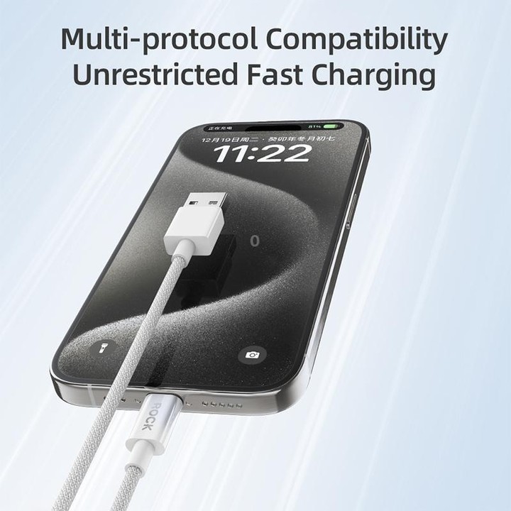 ROCK Z20 1m 6A USB to USB-C / Type-C Fast Charging Data Cable