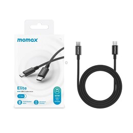 MOMAX DC30 1.5m USB-C / Type-C to USB-C / Type-C 60W Braided Data Sync Charge Cable (Black)