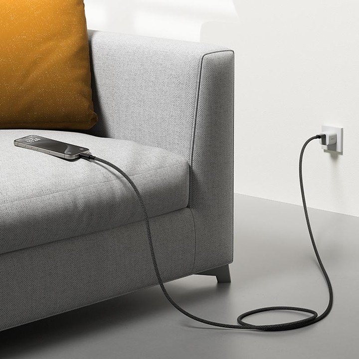 MOMAX DC30 1.5m USB-C / Type-C to USB-C / Type-C 60W Braided Data Sync Charge Cable (Titanium Color)