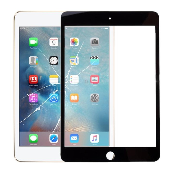 Front Screen Outer Glass Lens for iPad Mini 4 A1538 A1550 (Black)