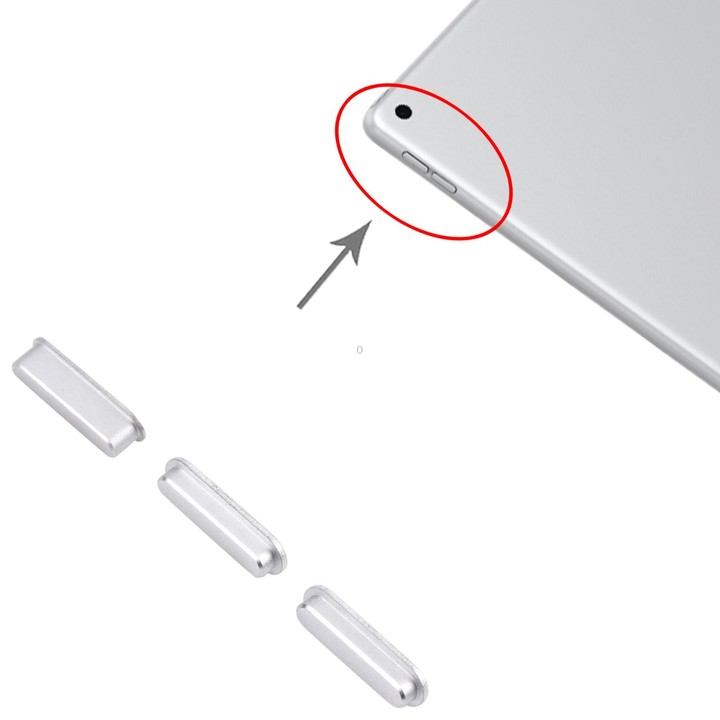 Power Button and Volume Control Button for iPad 10.2 inch 2019 2020 2021 (Silver)