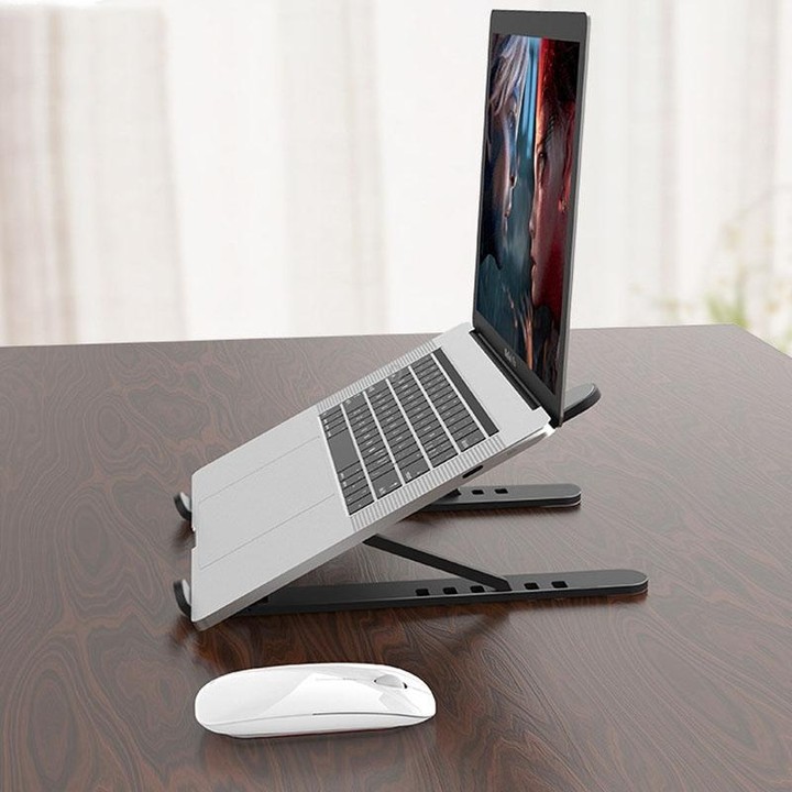 YMB1028 Portable Folding Desktop Holder Bracket for Laptop / Tablet below 15.6 inch (Black)