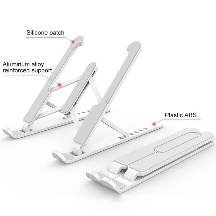 YMB1028 Portable Folding Desktop Holder Bracket for Laptop / Tablet below 15.6 inch(Silver)