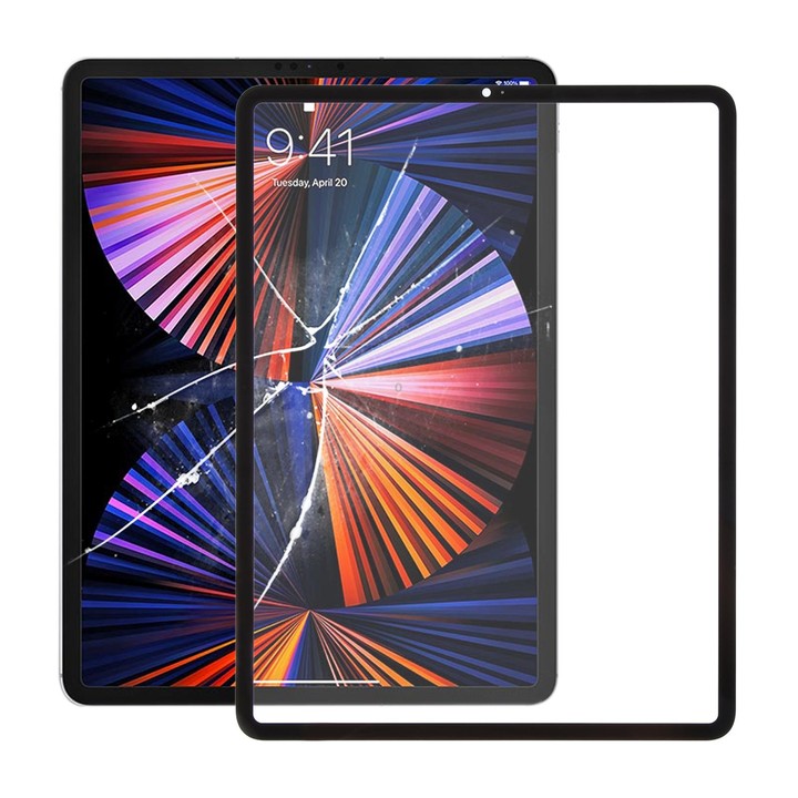 For iPad Pro 12.9 2021 5th / 2022 6th Front Screen Outer Glass Lens with OCA Optically Clear Adhesive