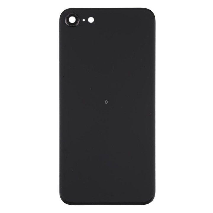 Glass Battery Back Cover with Camera Lens Frame for iPhone SE 2020(Black)