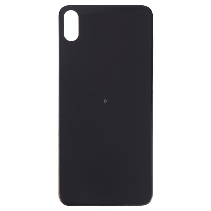Easy Replacement Big Camera Hole Glass Back Battery Cover with Adhesive for iPhone X(Black)