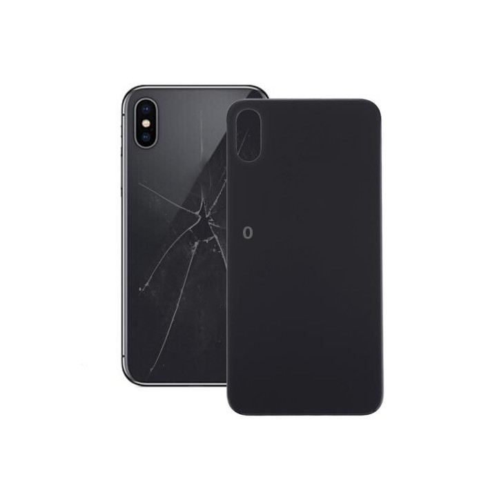 Glass Battery Back Cover for iPhone X(Black)