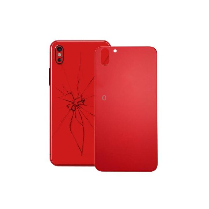 Glass Battery Back Cover for iPhone X(Red)