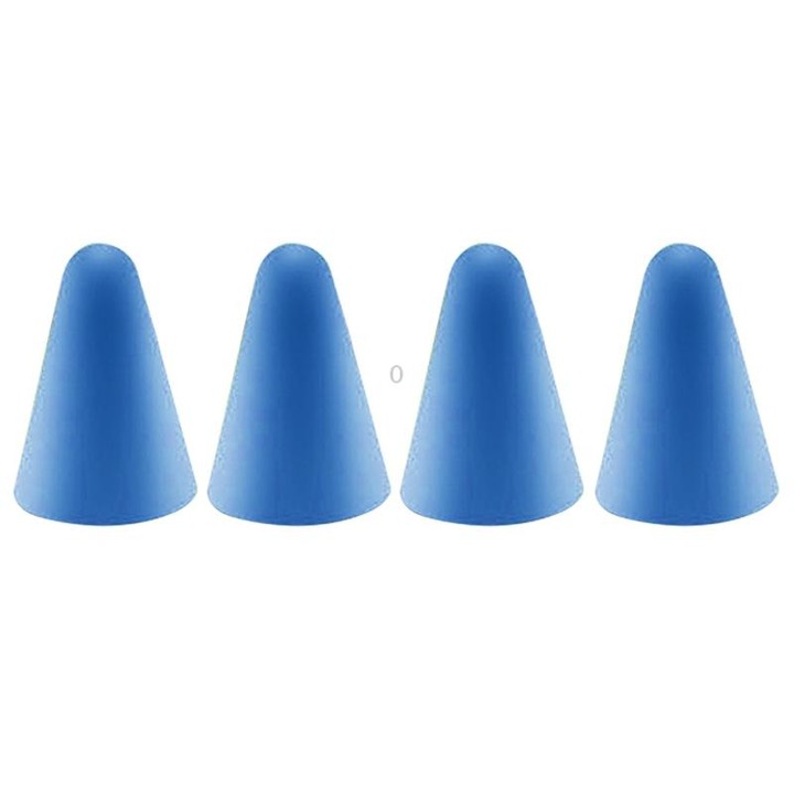 4 PCS Non-slip Mute Wear-resistant Nib Cover for Apple Pencil 1 / 2 (Dark Blue)