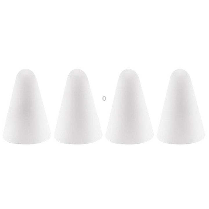 4 PCS Non-slip Mute Wear-resistant Nib Cover for Apple Pencil 1 / 2(White)