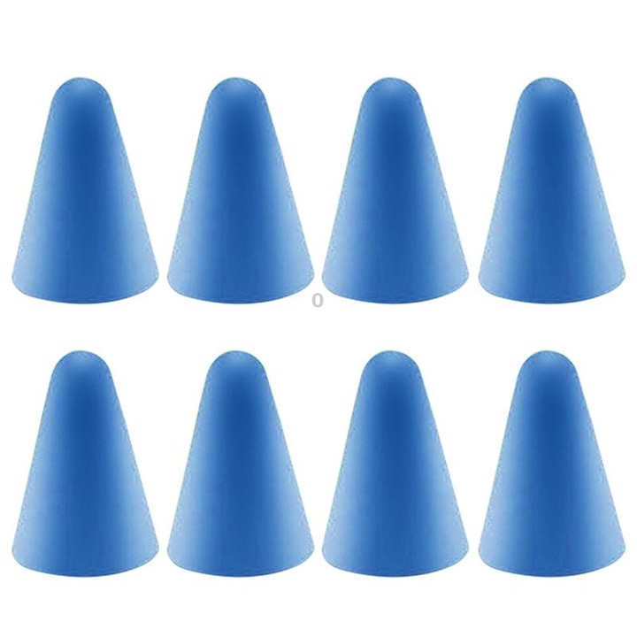 8 PCS Non-slip Mute Wear-resistant Nib Cover for Apple Pencil 1 / 2(Dark Blue)