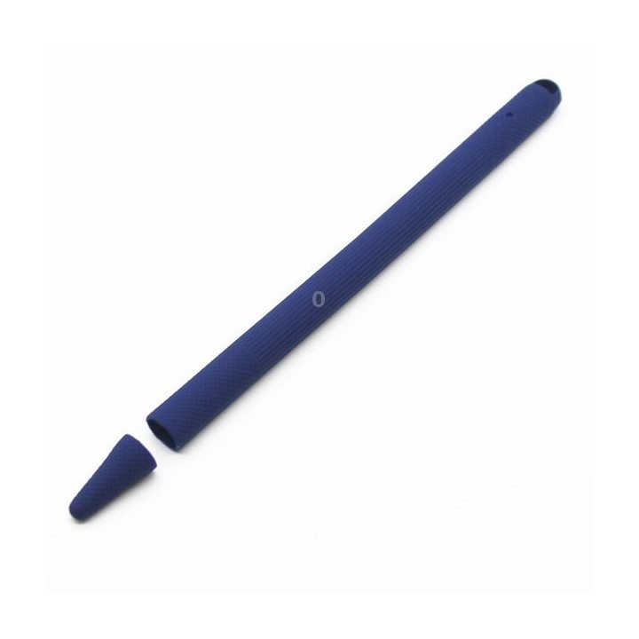 Stylus Pen Silica Gel Shockproof Protective Case for Apple Pencil 2 (Dark Blue)