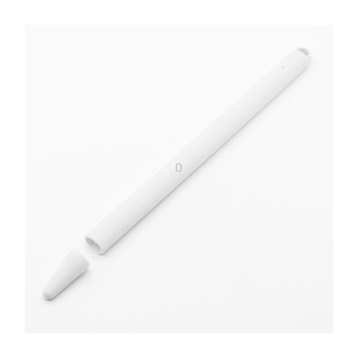 Stylus Pen Silica Gel Shockproof Protective Case for Apple Pencil 2 (White)
