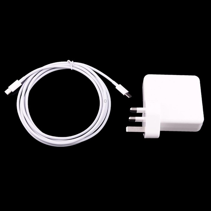 61W USB-C / Type-C Power Adapter with 2m USB Type-C Male to USB Type-C Male Charging Cable, For iPhone, Galaxy, Huawei, Xiaomi,