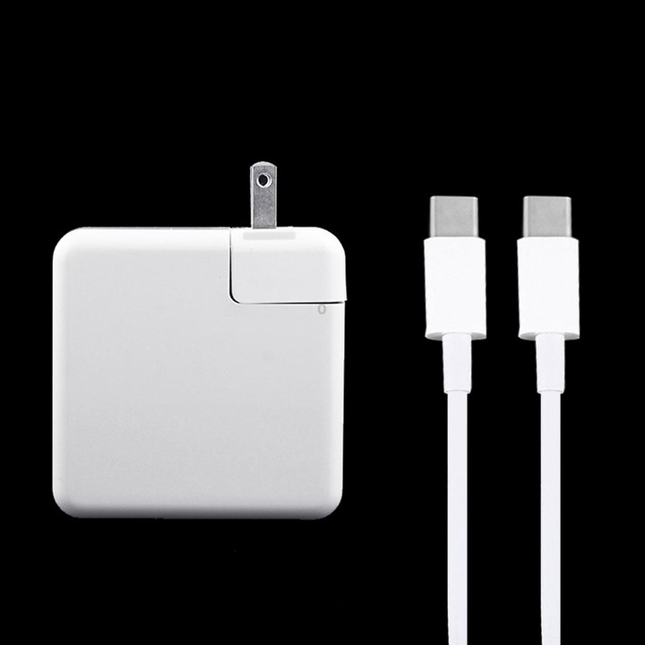 61W USB-C / Type-C Power Adapter with 2m USB Type-C Male to USB Type-C Male Charging Cable, For iPhone, Galaxy, Huawei, Xiaomi,