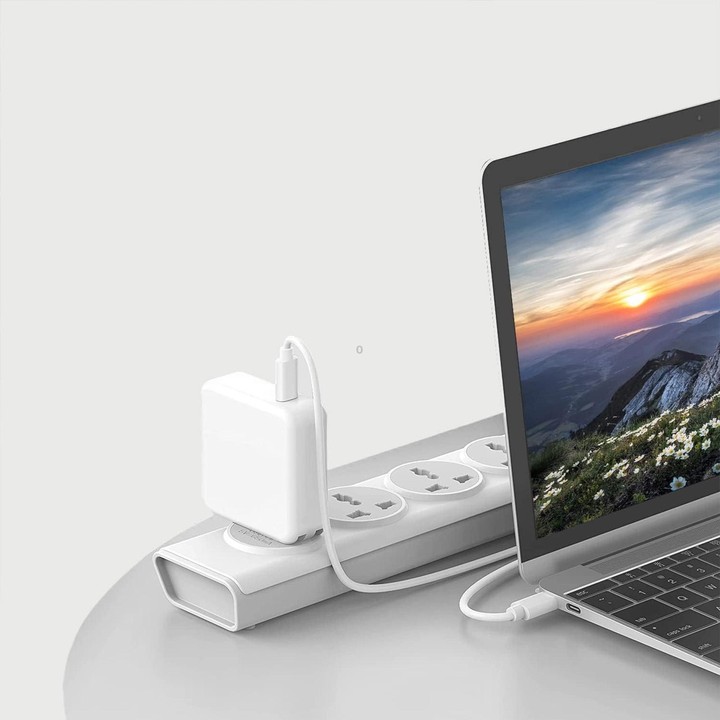 87W USB-C / Type-C Power Adapter with 2m USB Type-C Male to USB Type-C Male Charging Cable, For iPhone, Galaxy, Huawei, Xiaomi,