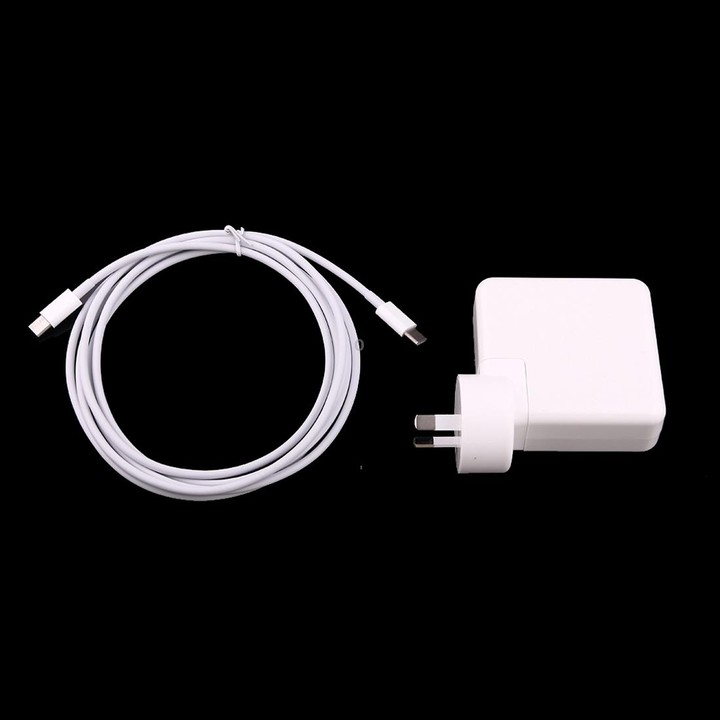 87W USB-C / Type-C Power Adapter with 2m USB Type-C Male to USB Type-C Male Charging Cable, For iPhone, Galaxy, Huawei, Xiaomi,