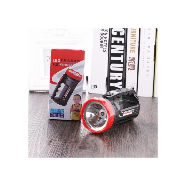 5W Rechargeable Strong LED Flashlight 2-Modes Outdoors Searchlight