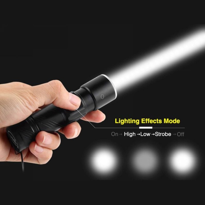 Ultra Bright Rechargeable LED Torch Flashlight