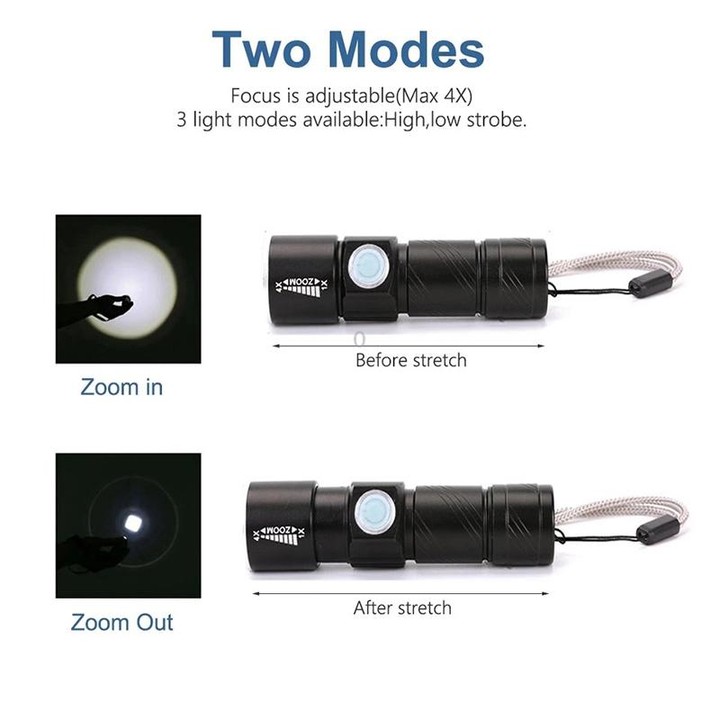 Ultra Bright Rechargeable LED Torch Flashlight