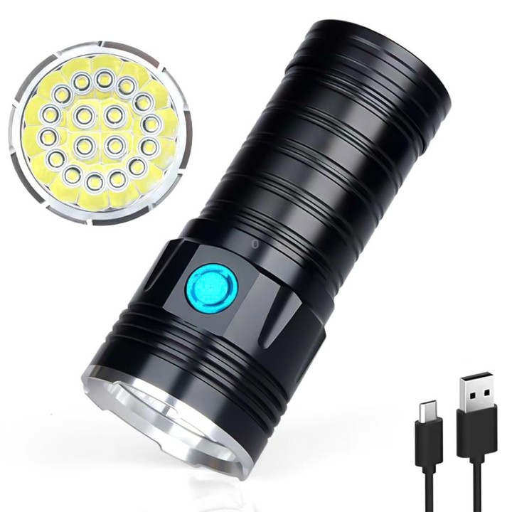 3 Gears, K18MAX 18xT6, Luminous Flux: 5400lm LED Flashlight(Black)