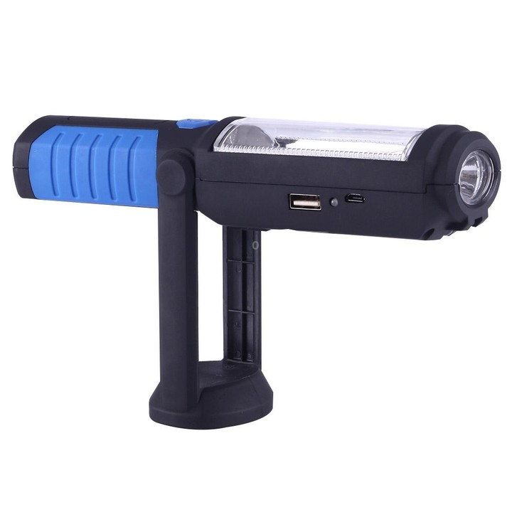 PR5W-1 5W COB+1W F8 IP43 Waterproof White Light LED Torch Work Light , 400 LM Multi-function USB Charging Portable Emergency Wor