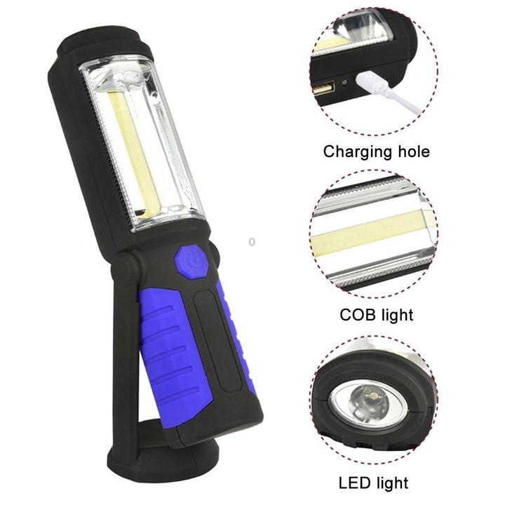 PR5W-1 5W COB+1W F8 IP43 Waterproof White Light LED Torch Work Light , 400 LM Multi-function USB Charging Portable Emergency Wor