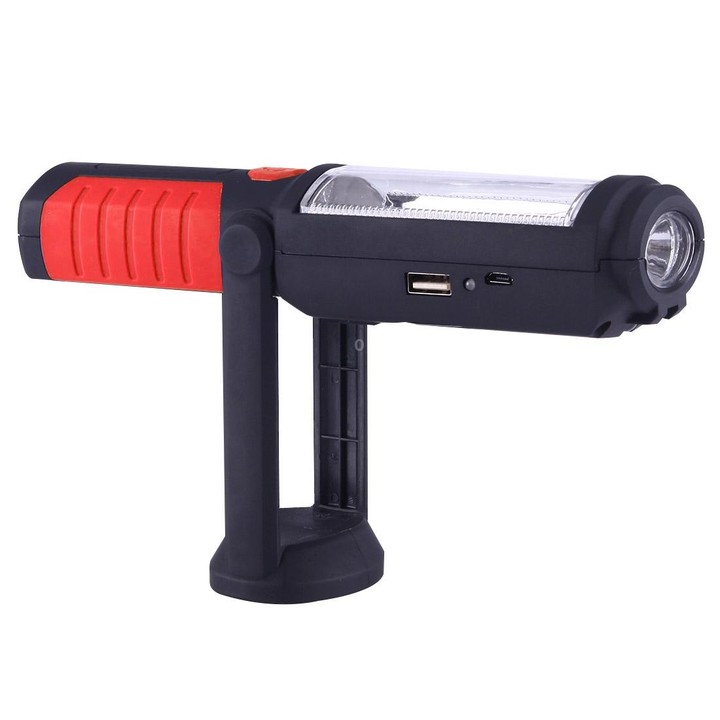 PR5W-1 5W COB+1W F8 IP43 Waterproof White Light LED Torch Work Light , 400 LM Multi-function USB Charging Portable Emergency Wor