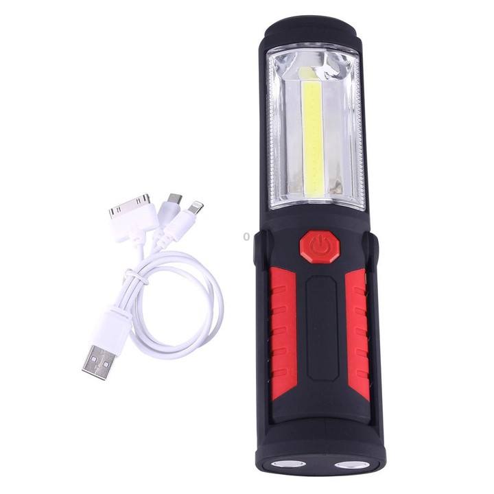PR5W-1 5W COB+1W F8 IP43 Waterproof White Light LED Torch Work Light , 400 LM Multi-function USB Charging Portable Emergency Wor