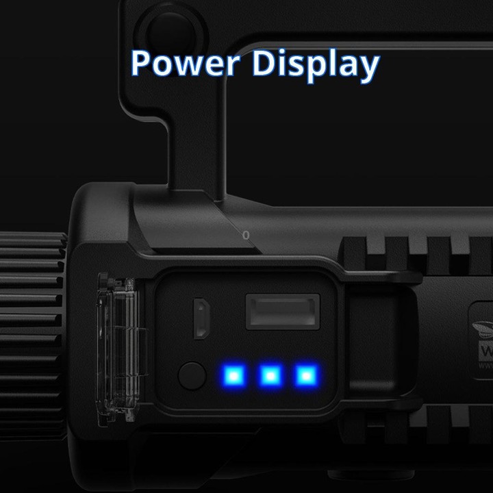 W590 P50 10W Rechargeable Strong LED Flashlight 4-Modes Outdoors Searchlight with Tripod