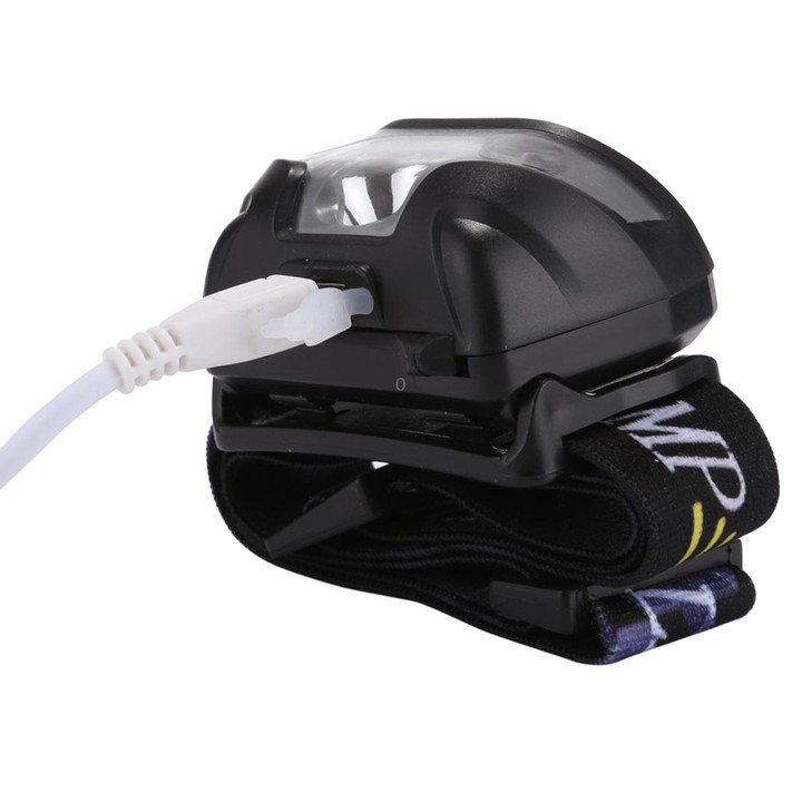 5W 4-Modes Waterproof White Light LED Head Lamp 140LM Outdoor Mini USB Charging Body Motion Sensor with USB Cable