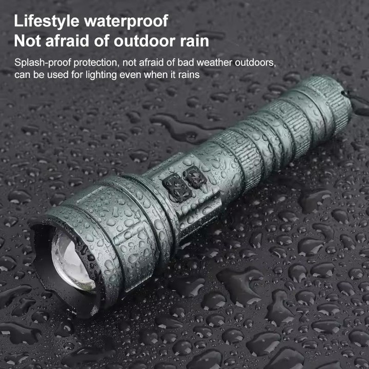 G62 20W White Laser Wick Telescopic Zoom LED Flashlight