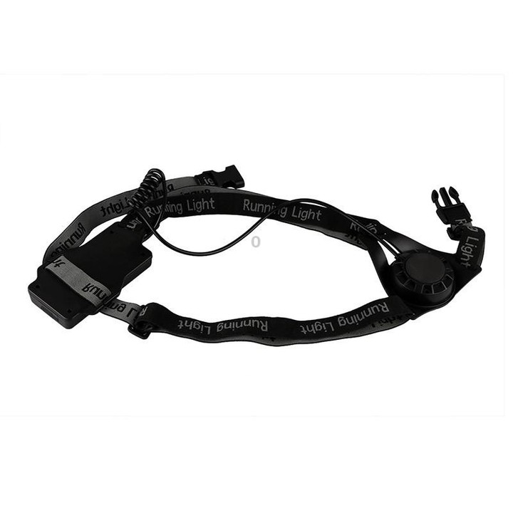 White Light Torch Outdoor Sport Running Light, LED Night Running Flashlight Warning Lights USB Charge Chest Lamp(Black)
