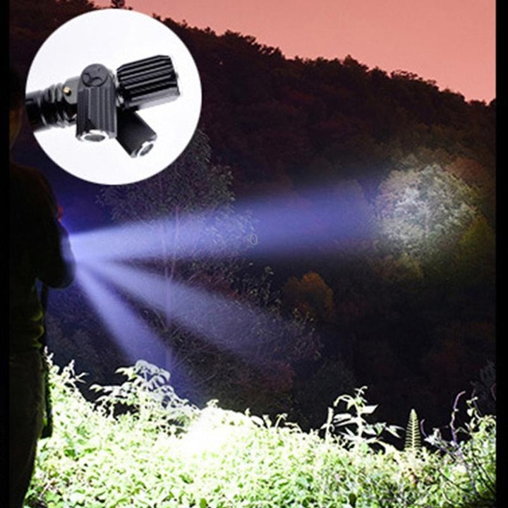 KS-739 USB Charging Waterproof T6+XPE Fixed Focus LED Flashlight with 4-Modes