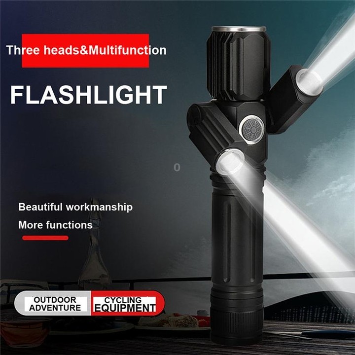 KS-739 USB Charging Waterproof T6+XPE Fixed Focus LED Flashlight with 4-Modes & 18650 lithium battery