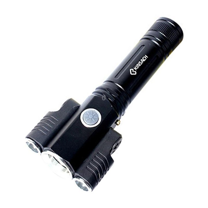 KS-739 USB Charging Waterproof T6+XPE Fixed Focus LED Flashlight with 4-Modes & 18650 lithium battery