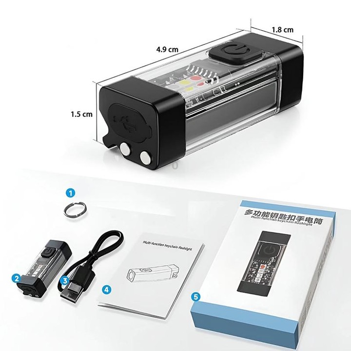 Multifunctional Keychain Mini Flashlight
