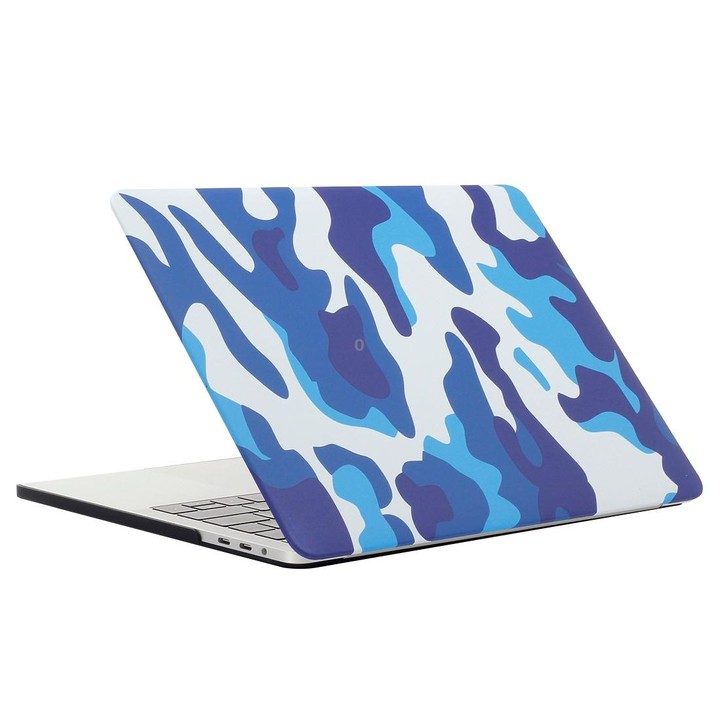 For 2016 New Macbook Pro 13.3 inch A1706 & A1708 Blue Camouflage Pattern Laptop Water Decals PC Protective Case