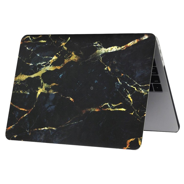For 2016 New Macbook Pro 13.3 inch A1706 & A1708 Black Gold Texture Marble Pattern Laptop Water Decals PC Protective Case