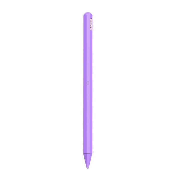 Stylus Pen Silica Gel Protective Case for Apple Pencil 2 (Light Purple)