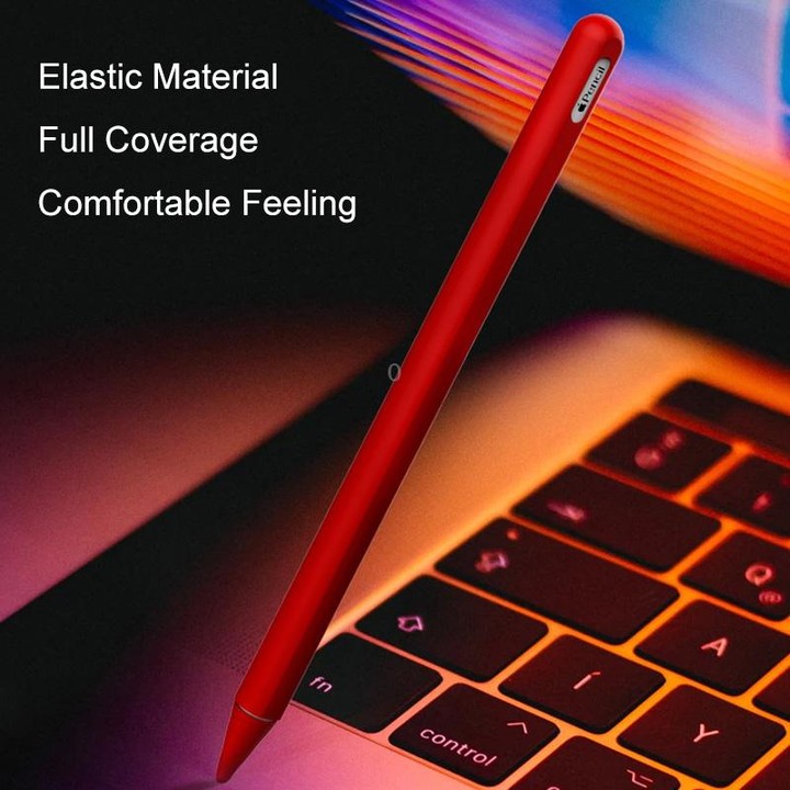 Stylus Pen Silica Gel Protective Case for Apple Pencil 2 (Light Purple)