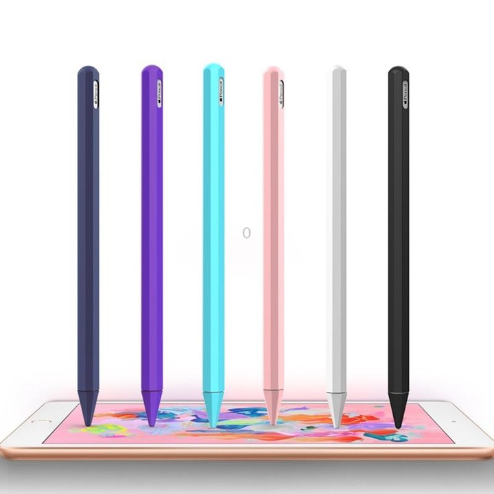 Stylus Pen Silica Gel Protective Case for Apple Pencil 2 (Purple)