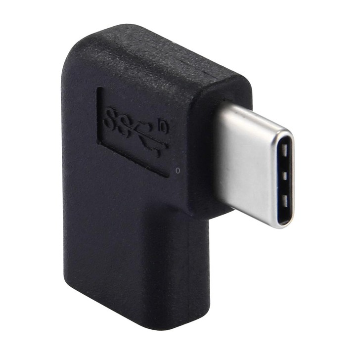 Elbow USB-C / Type-C Female to USB-C / Type-C Male Connector Adapter, For Macbook, Nokia, Google Tablet PC, Samsung, Letv, Huawe