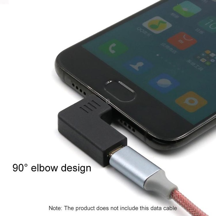 Elbow USB-C / Type-C Female to USB-C / Type-C Male Connector Adapter, For Macbook, Nokia, Google Tablet PC, Samsung, Letv, Huawe