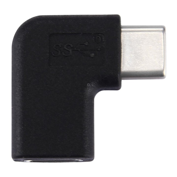 Elbow USB-C / Type-C Female to USB-C / Type-C Male Connector Adapter, For Macbook, Nokia, Google Tablet PC, Samsung, Letv, Huawe