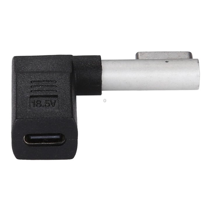 USB-C / Type-C Female to 5 Pin MagSafe 1 (L-Shaped) Male Charge Adapter (Black)