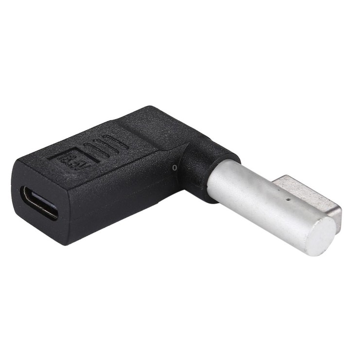 USB-C / Type-C Female to 5 Pin MagSafe 1 (L-Shaped) Male Charge Adapter (Black)