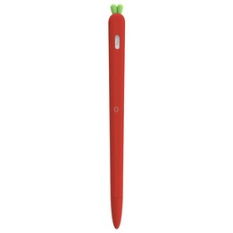 LOVE MEI For Apple Pencil 2 Carrot Shape Stylus Pen Silicone Protective Case Cover(Red)