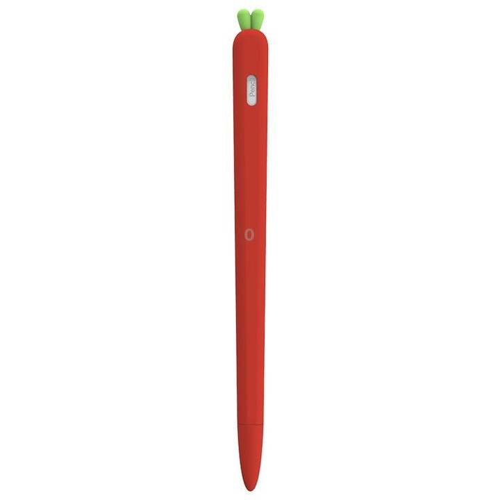 LOVE MEI For Apple Pencil 2 Carrot Shape Stylus Pen Silicone Protective Case Cover(Red)